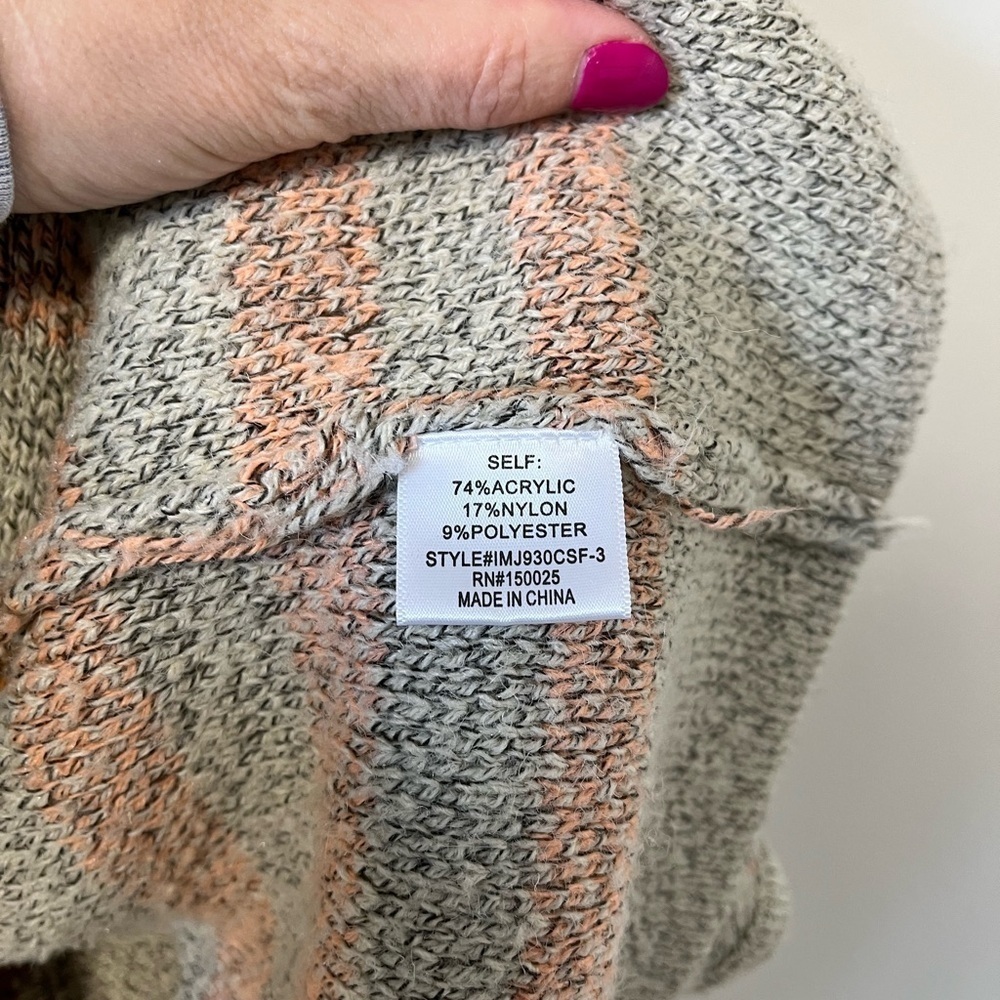 Emory Park Hooded Cardigan with Stripes -oversized - Picture 6 of 7